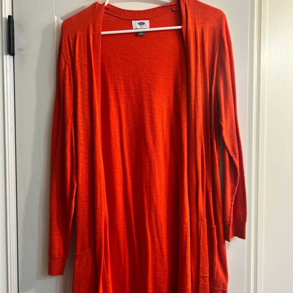 Old Navy Bright Red Open Cardigan
